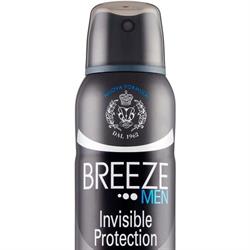 BREEZE DEO SPRAY MEN invisible protection 150 ML GAS NO SALI