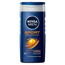 NIVEA DOCCIA MEN SPORT 24H FRESH EFFECT 250 ML.