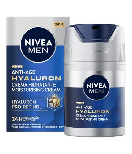 NIVEA MEN HYALURON ANTI-AGE CREMA IDRATANTE VISO 50ML.24H