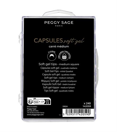 P.SAGE 240 CAPSULE SOFT GEL-UNGHIA QUADRATA CORTA 142059